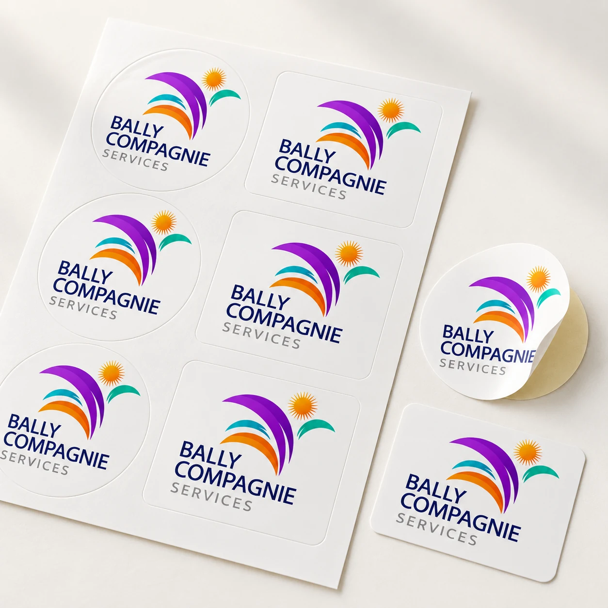 Exemple de personnalisation Bally : Autocollants