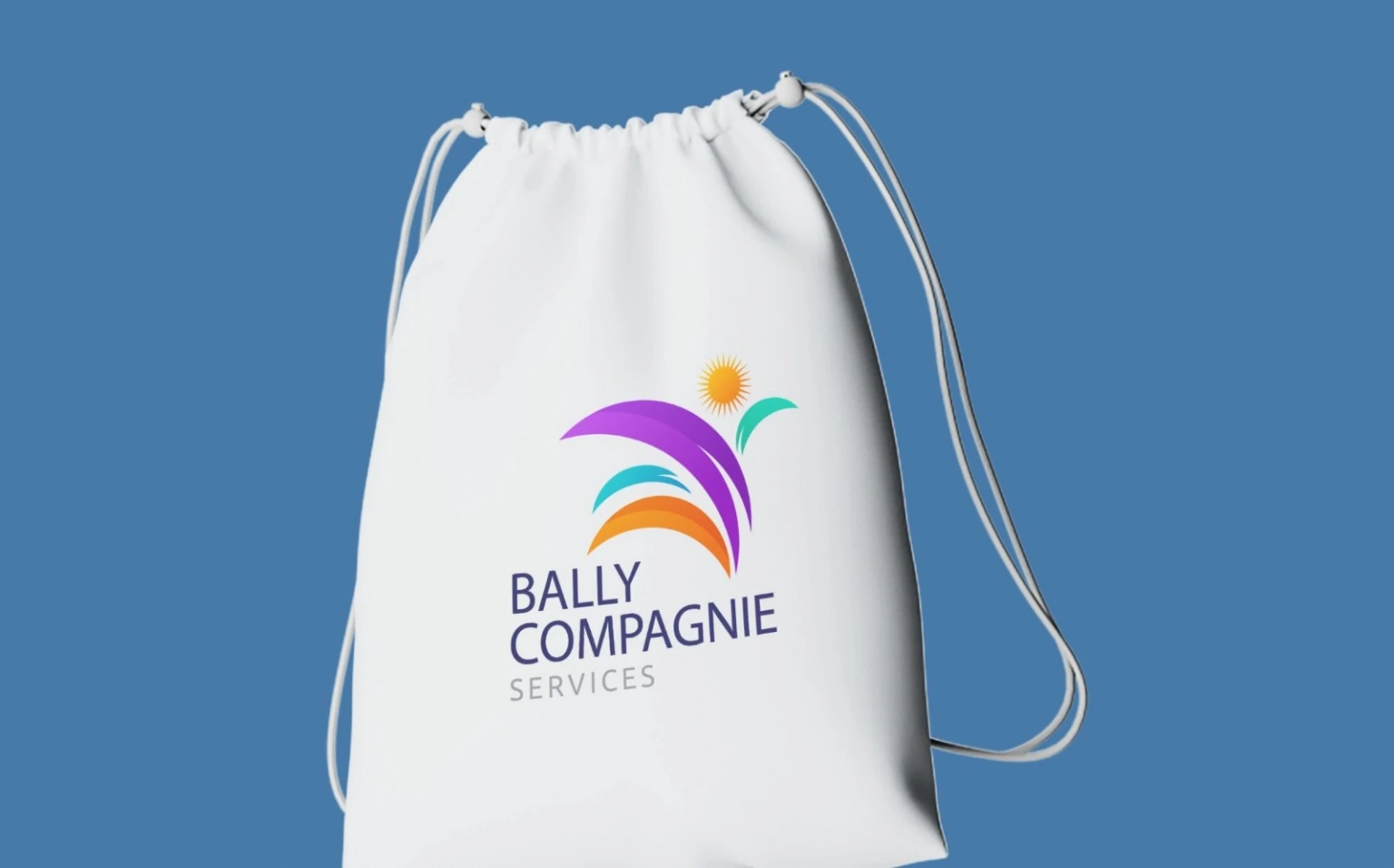 Exemple de personnalisation Bally : Sacs à cordons personnalisés
